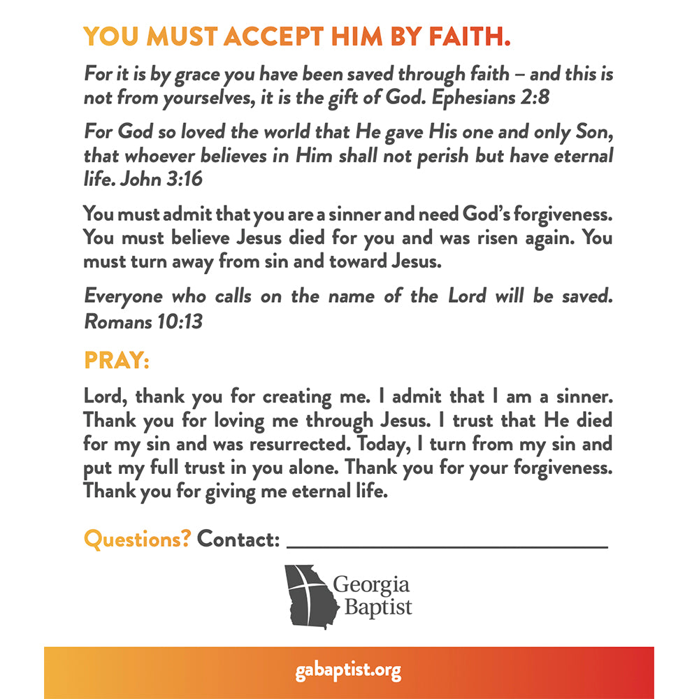 No Sweat Evangelism English Tract - Pack of 50