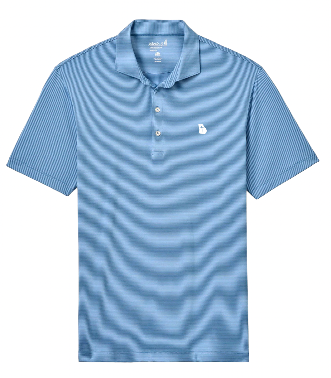 Johnnie-O Performance Jersey Polo - Barrels Blue